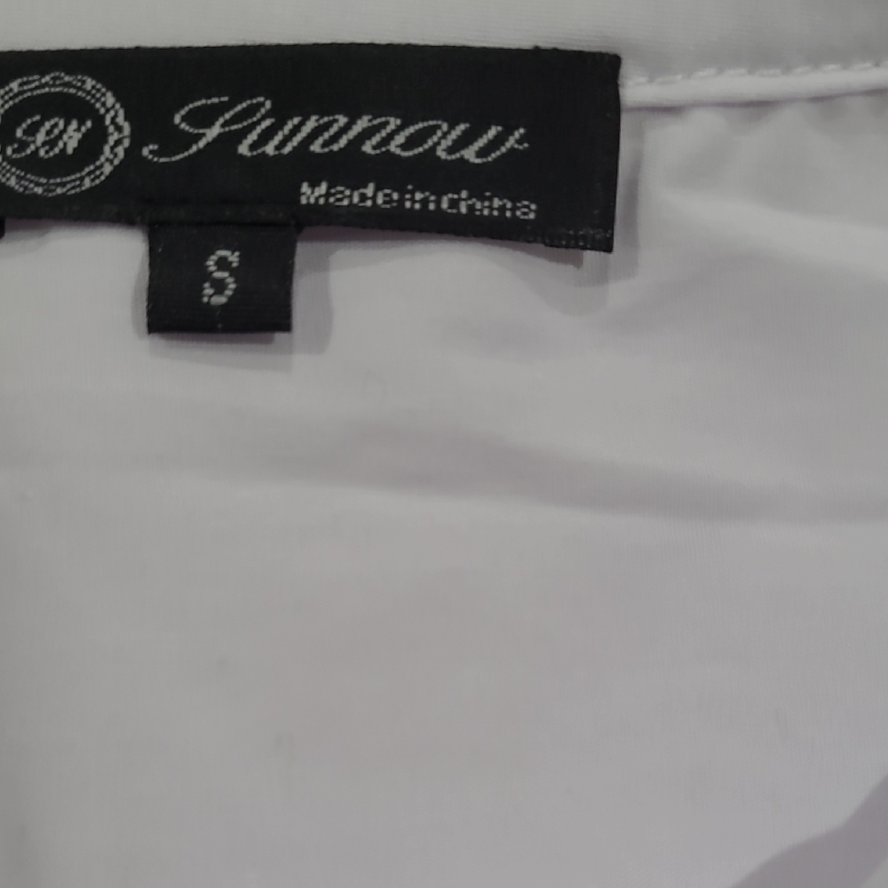 Sunnow White Ruffle Button-Front Shift Dress - Picture 6 of 7